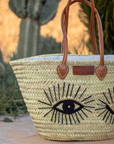 Hand Embroidered Market Basket