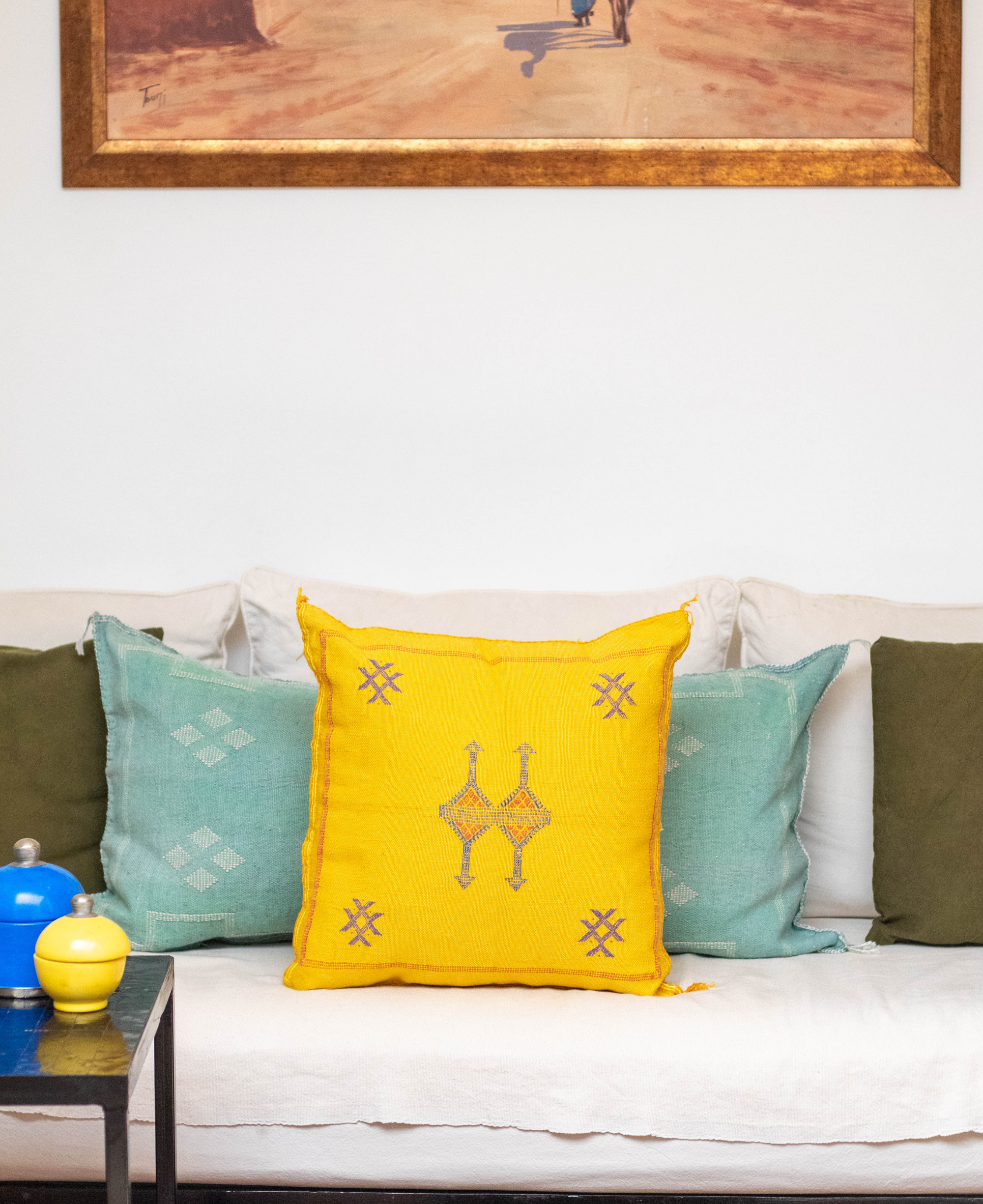 Handmade Moroccan Cactus Silk Cushion Cover 08