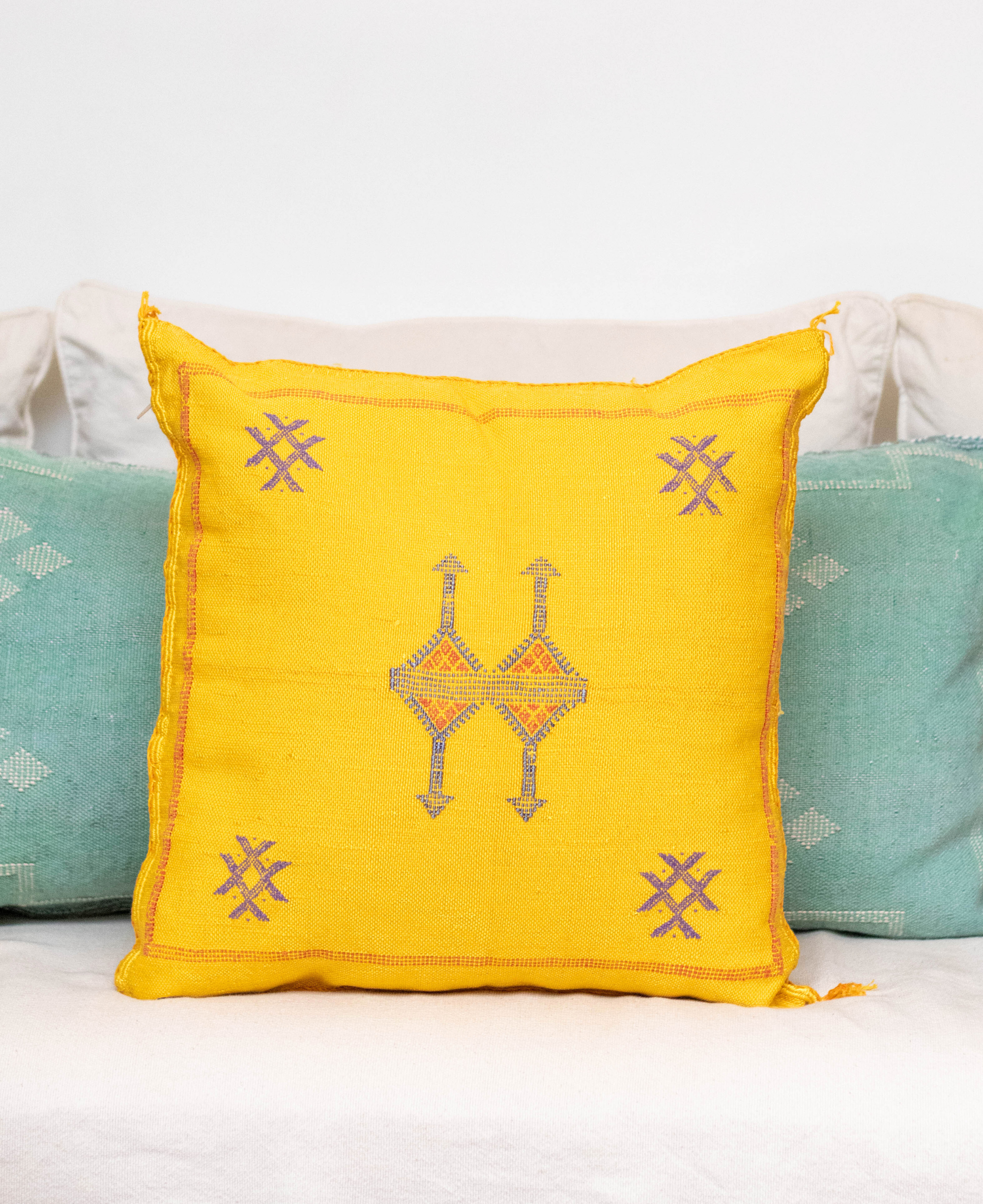 Handmade Moroccan Cactus Silk Cushion Cover 08