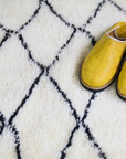 Moroccan Berber Beni Ourain Rug 205X122cm (Fiona)