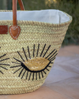 Hand Embroidered Market Basket