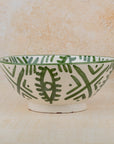 Handmade Moroccan Berber Eye Pedestal Bowl - Green