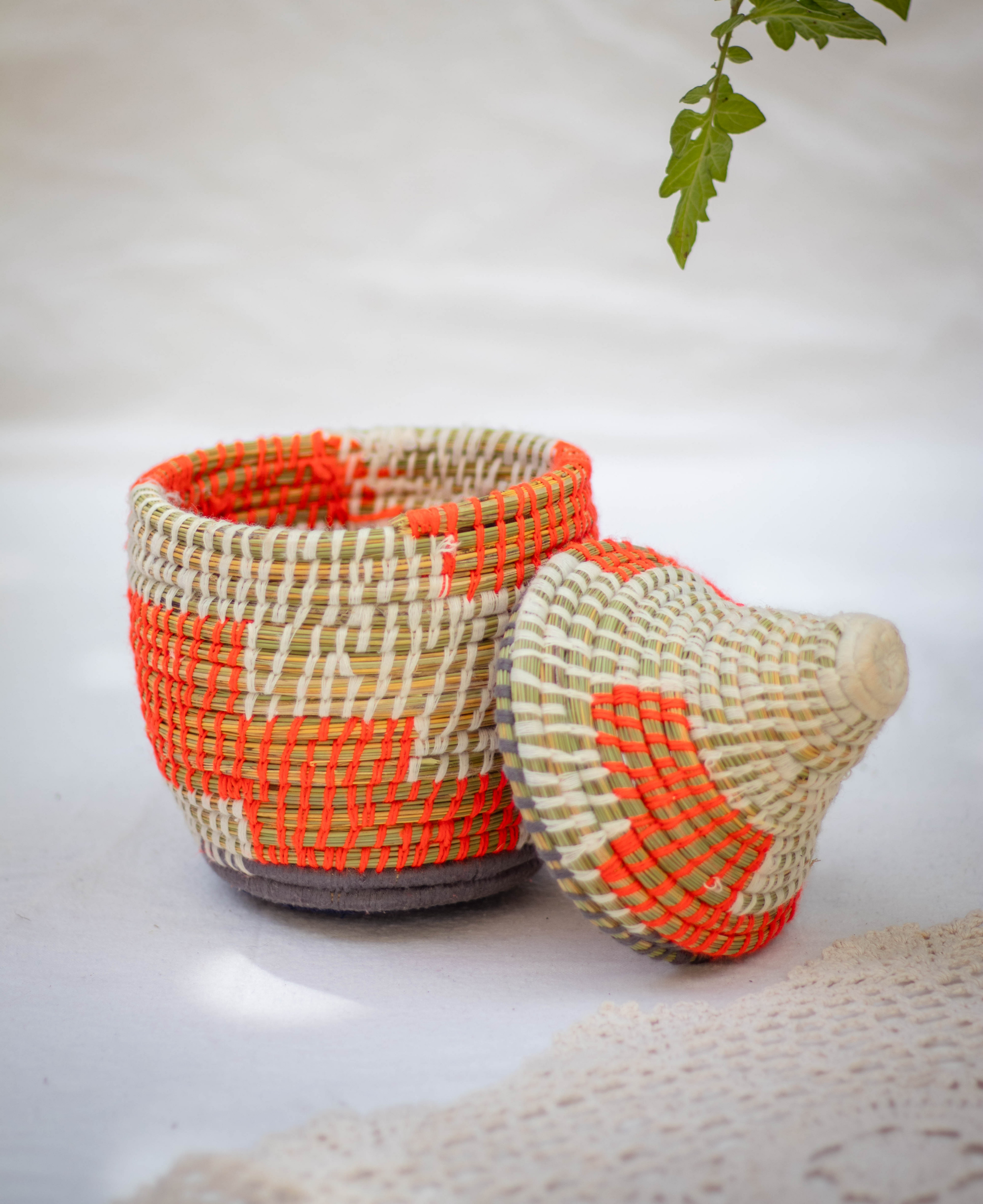 Hand-Woven Moroccan Wool Pot - 030