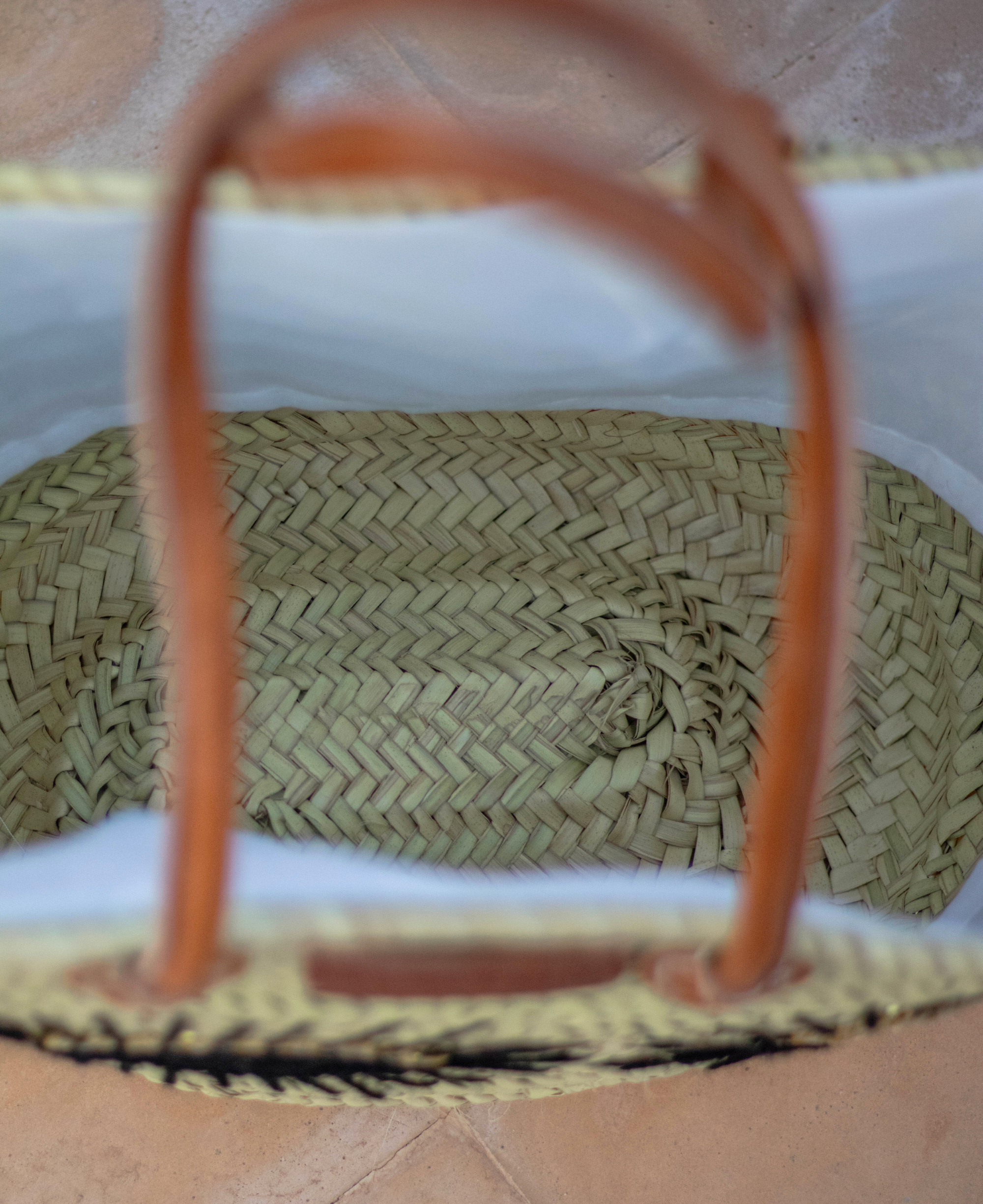 Hand Embroidered Market Basket