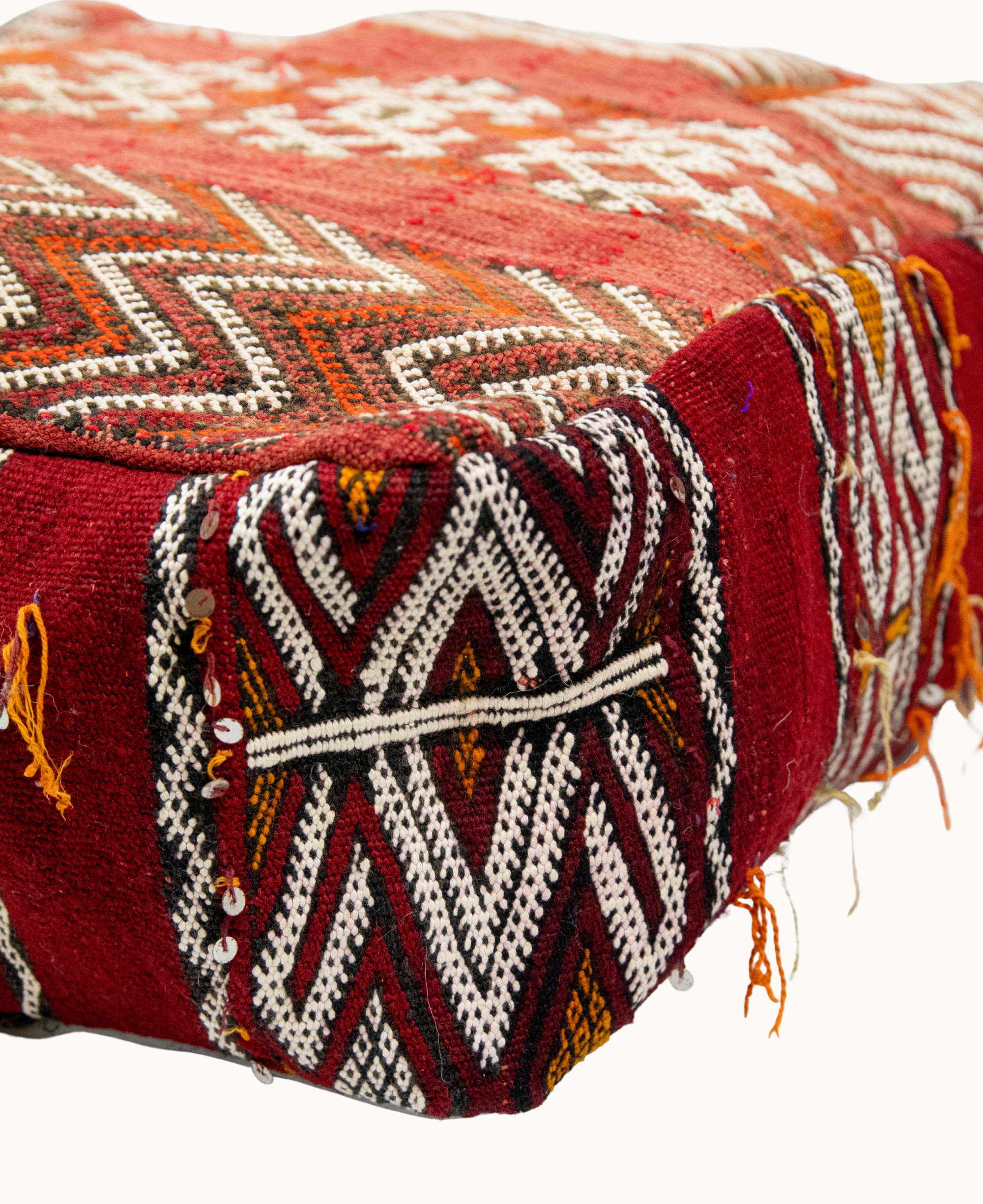 Handmade Moroccan Vintage Floor Cushion Pouf - 06
