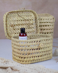 Handwoven Wicker Storage Basket with Lid