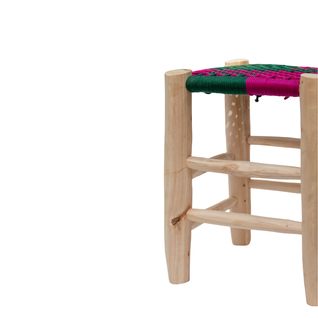 Moroccan Handmade Stool Braided Rope Weaving, 011