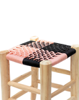 Moroccan Handmade Stool Braided Rope Weaving, 012