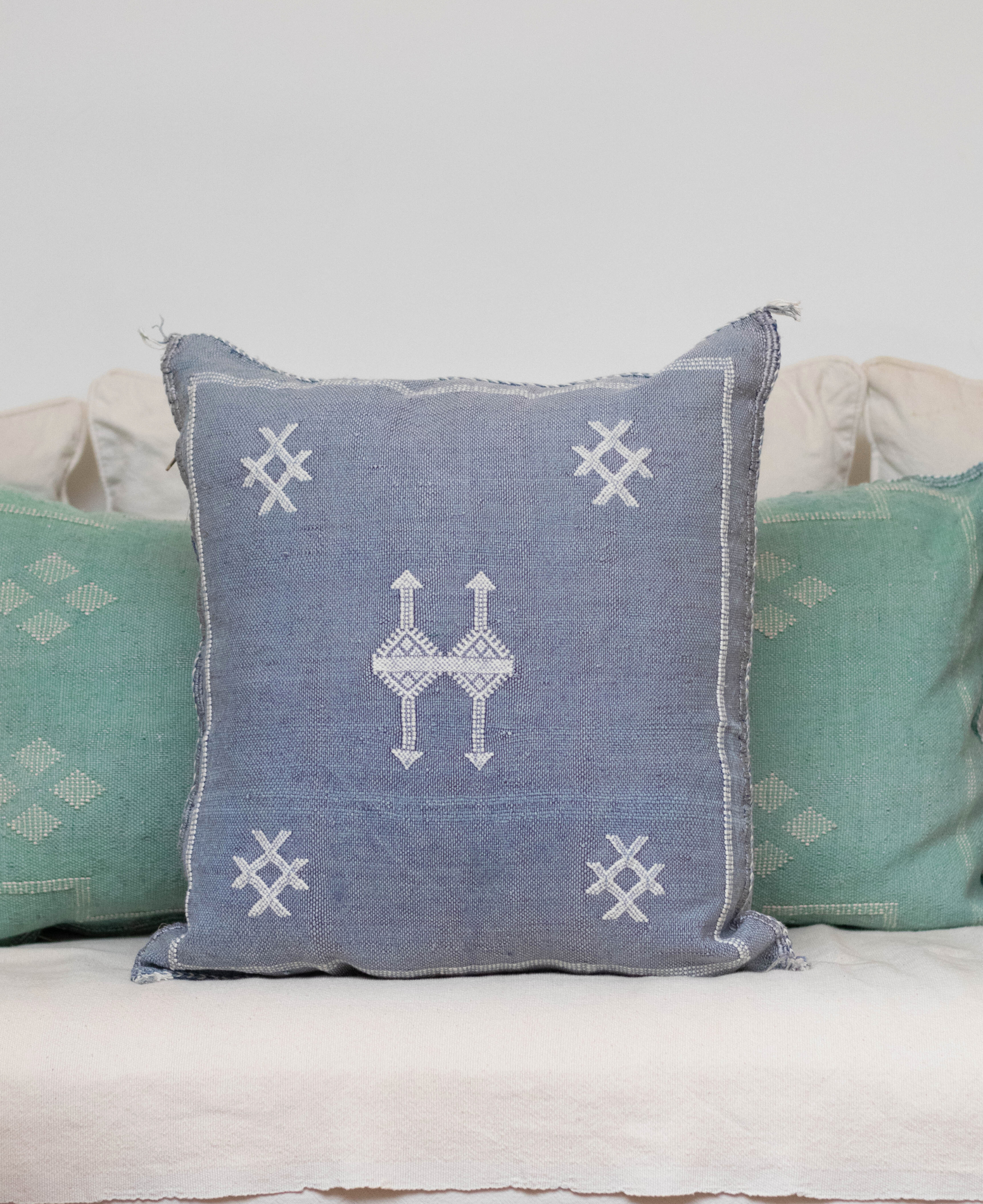 Handmade Moroccan Cactus Silk Cushion Cover - 21