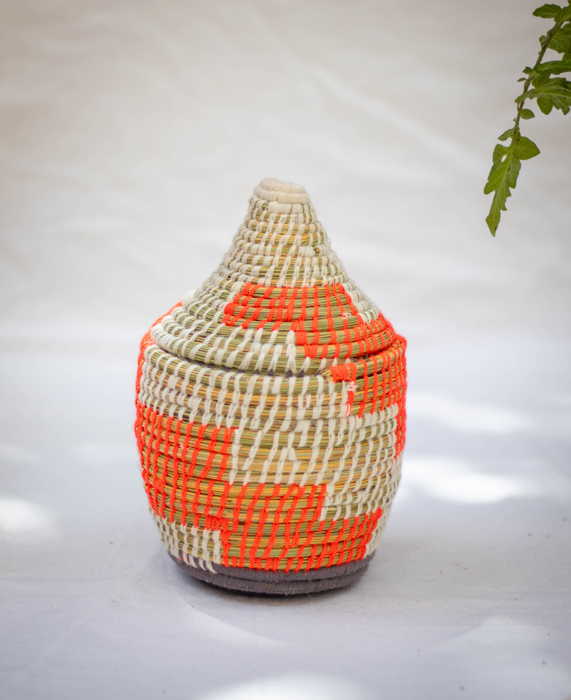 Hand-Woven Moroccan Wool Pot - 030