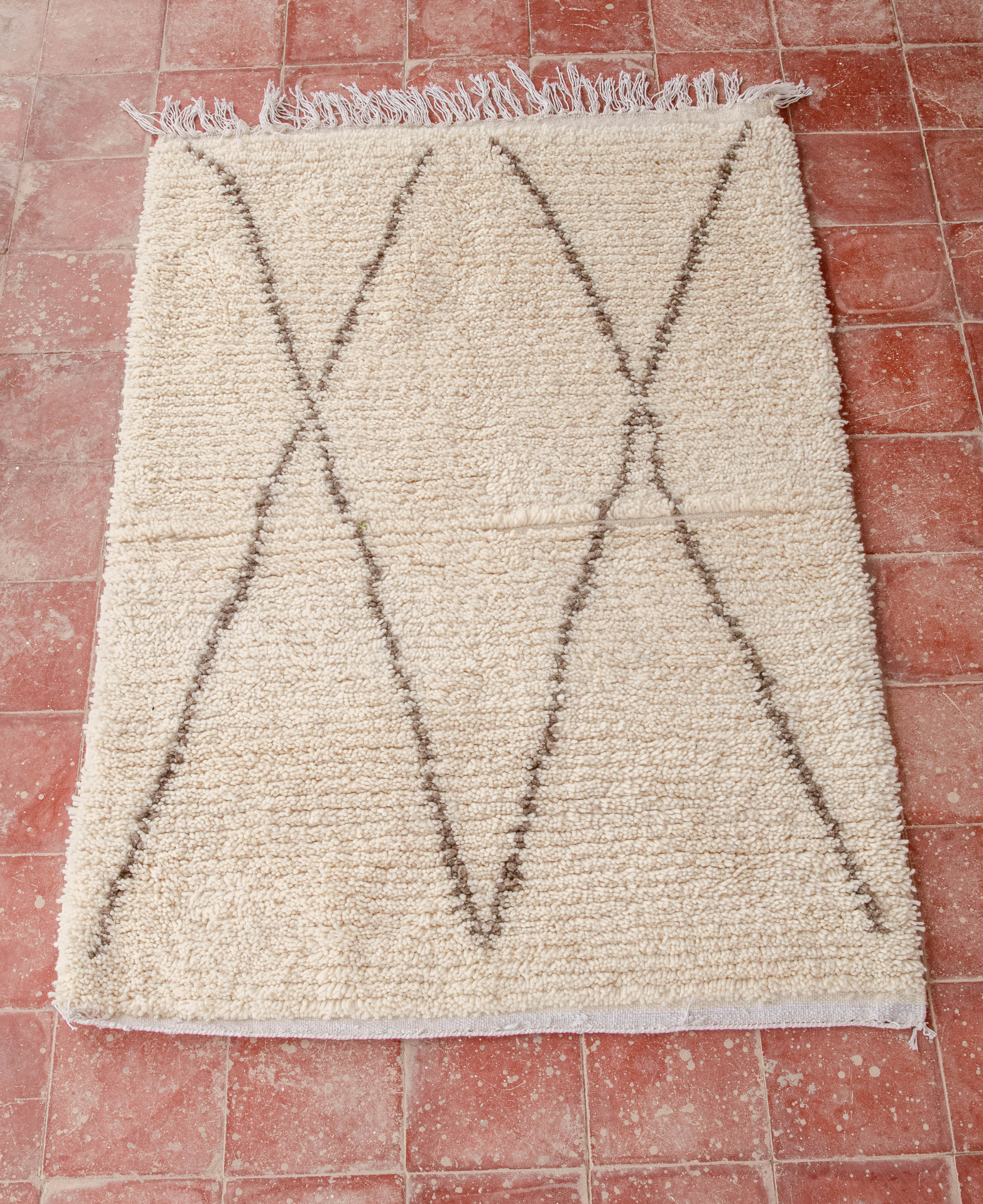 Beni Ourain White Rug