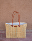 Handwoven Moroccan Reed Basket