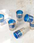 Moroccan Tea Glasses – Royal Blue & Gold Set of 6