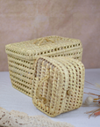 Handwoven Wicker Storage Basket with Lid