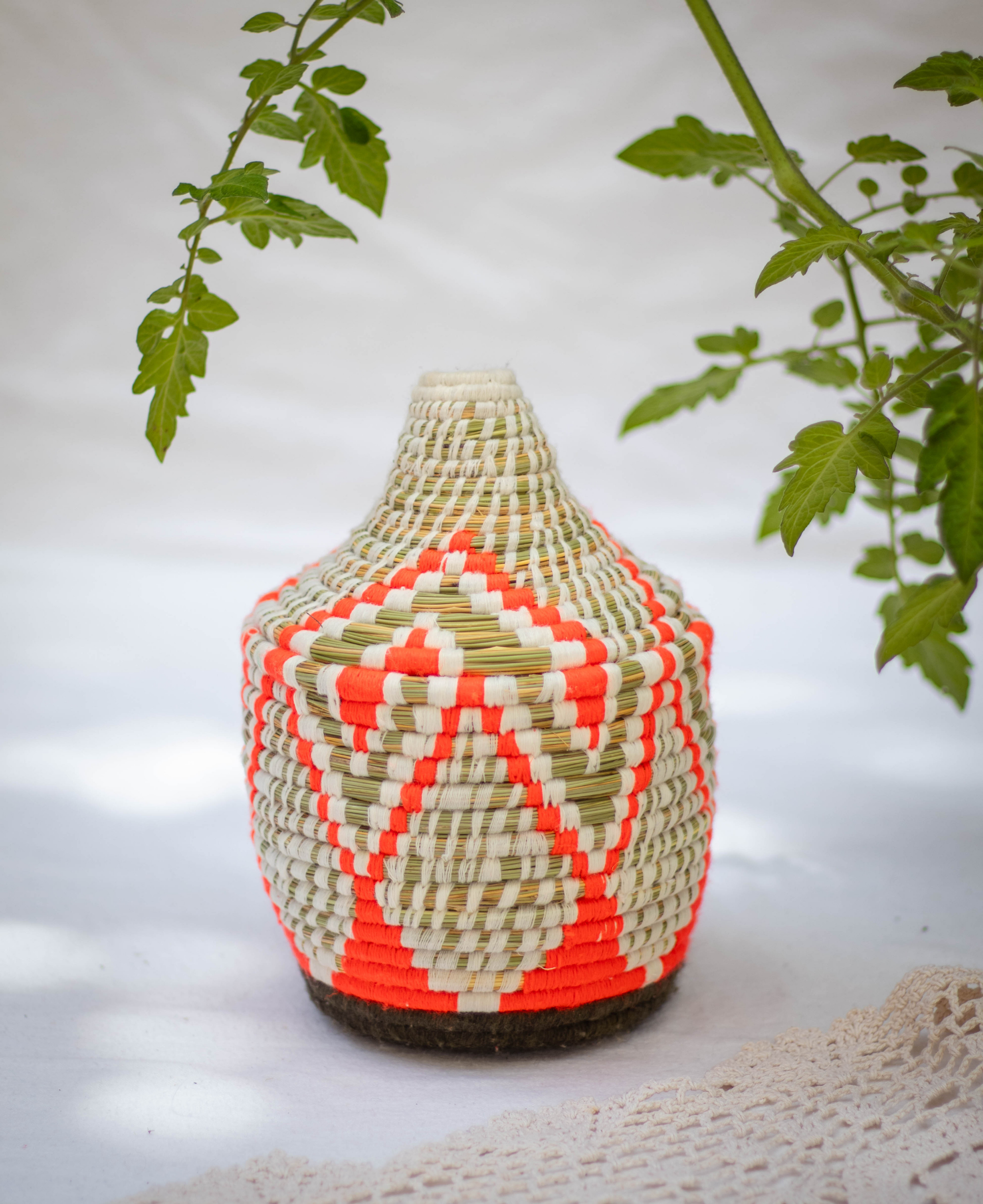 Hand-Woven Moroccan Wool Pot - 031
