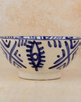 Handmade Moroccan Berber Eye Pedestal Bowl - Blue