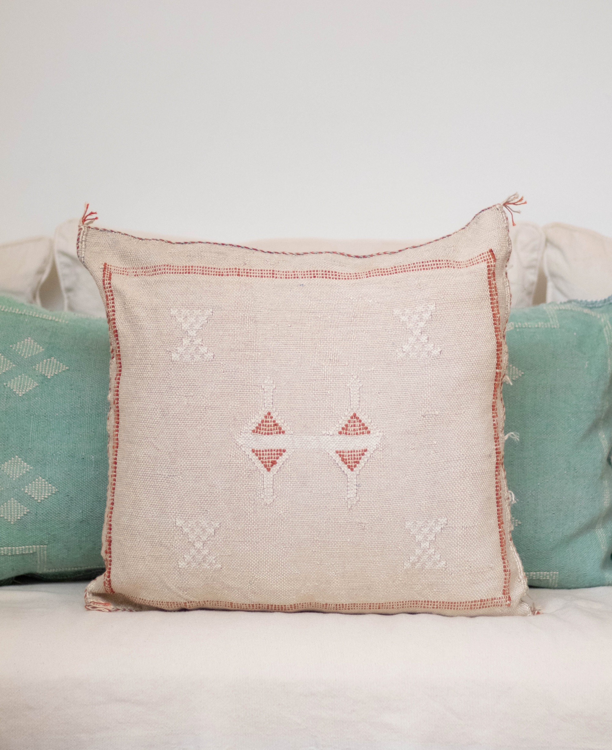 Handmade Moroccan Cactus Silk Cushion Cover - 23