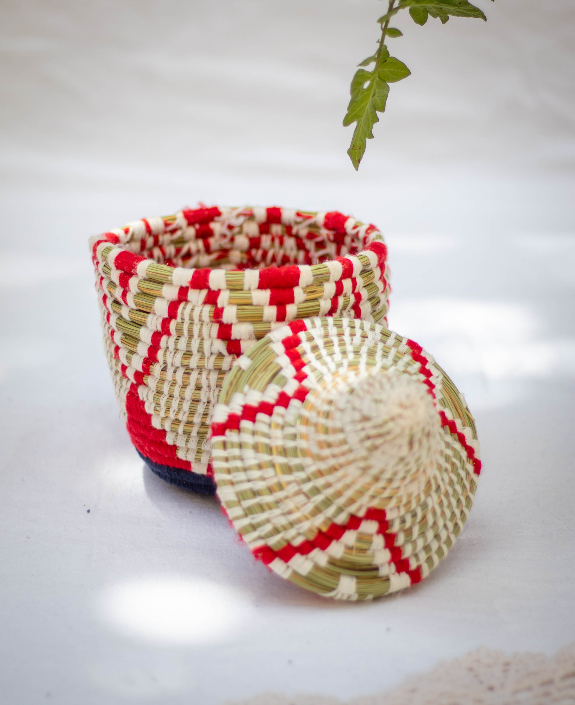 Hand-Woven Moroccan Wool Pot - 032