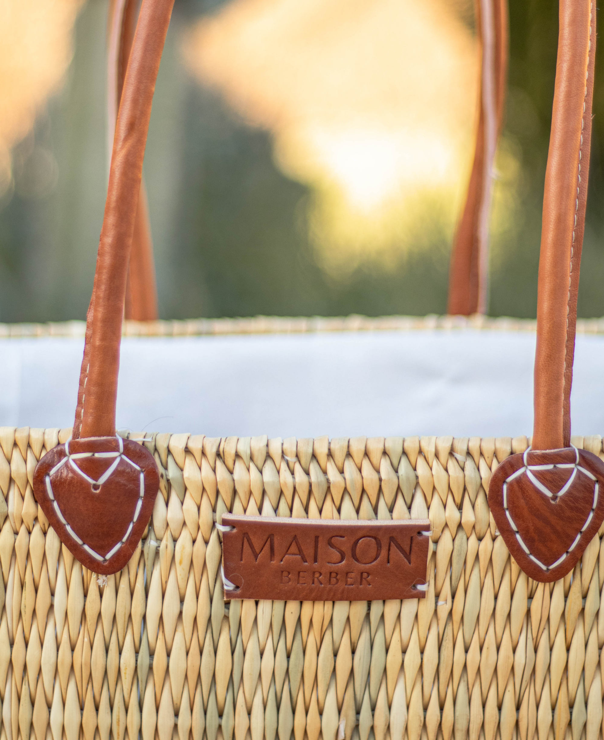 Handwoven Moroccan Reed Basket