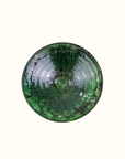 Large Moroccan Vintage Green Glazed Pedestal Fruit Bowl