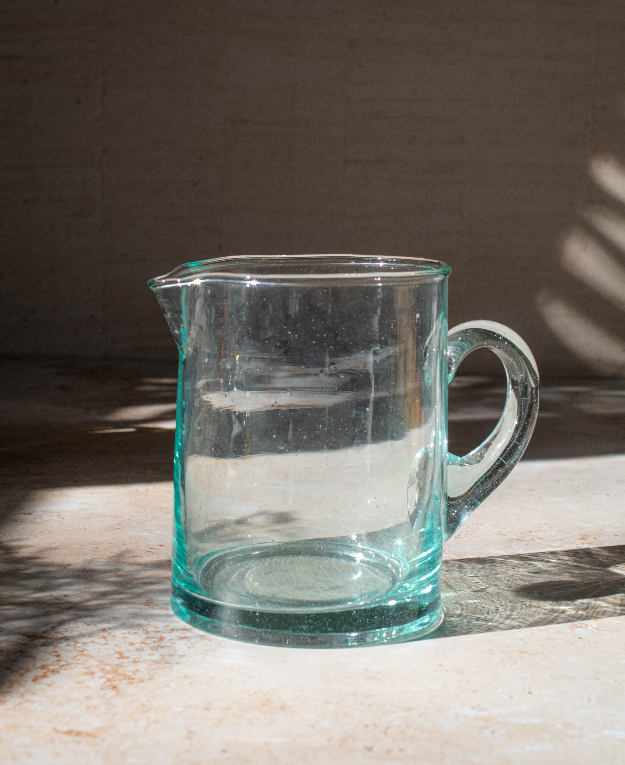 Handblown Beldi Recycled Moroccan Mini Carafe Jug