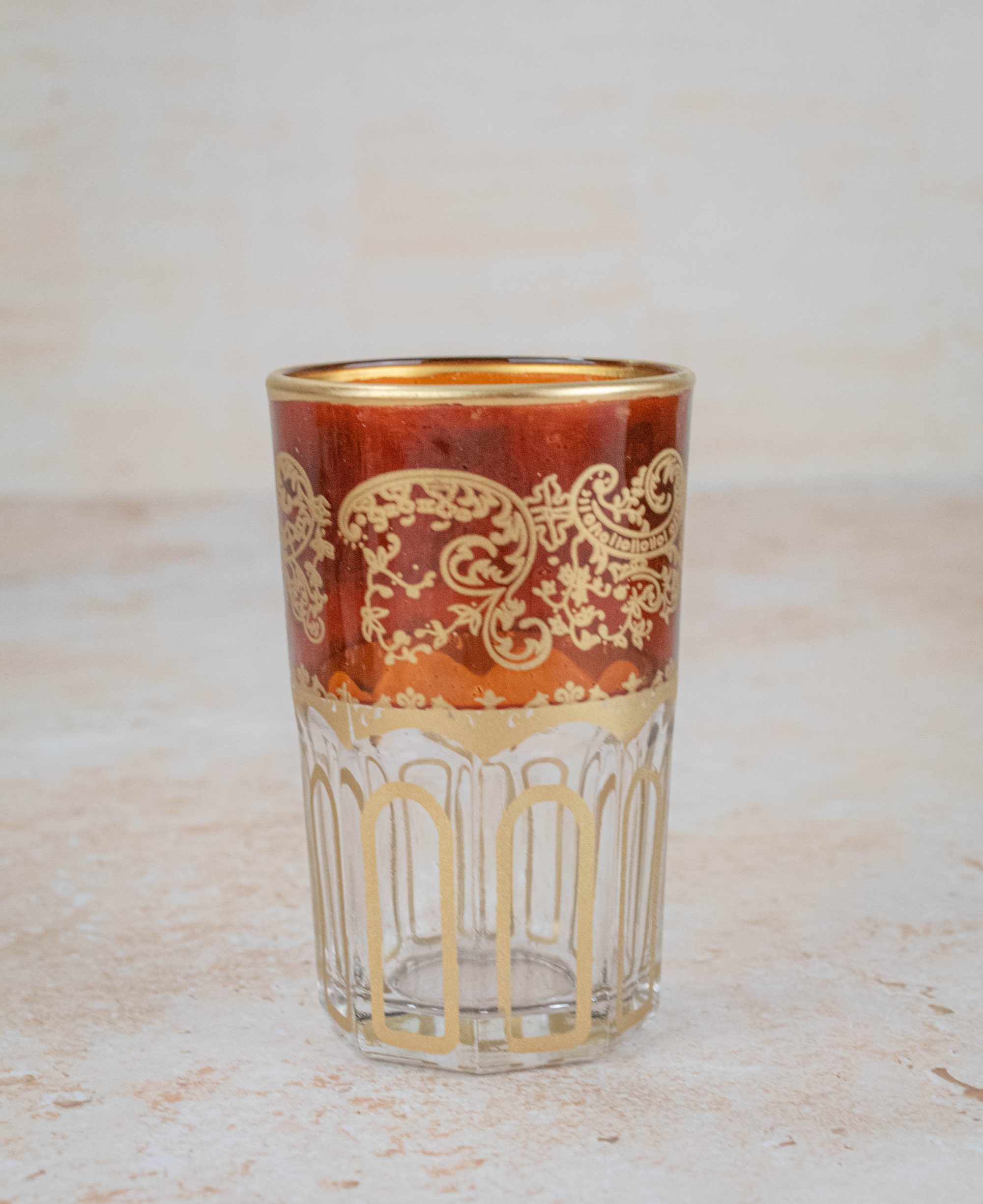 Set of 6 Moroccan Multicoloured Tea Glasses – Perfect for Entertaining