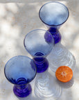 Blue Handblown Beldi Glass | Moroccan Mouth-Blown