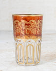 Moroccan Tea Glasses – Amber & Gold Set of 6