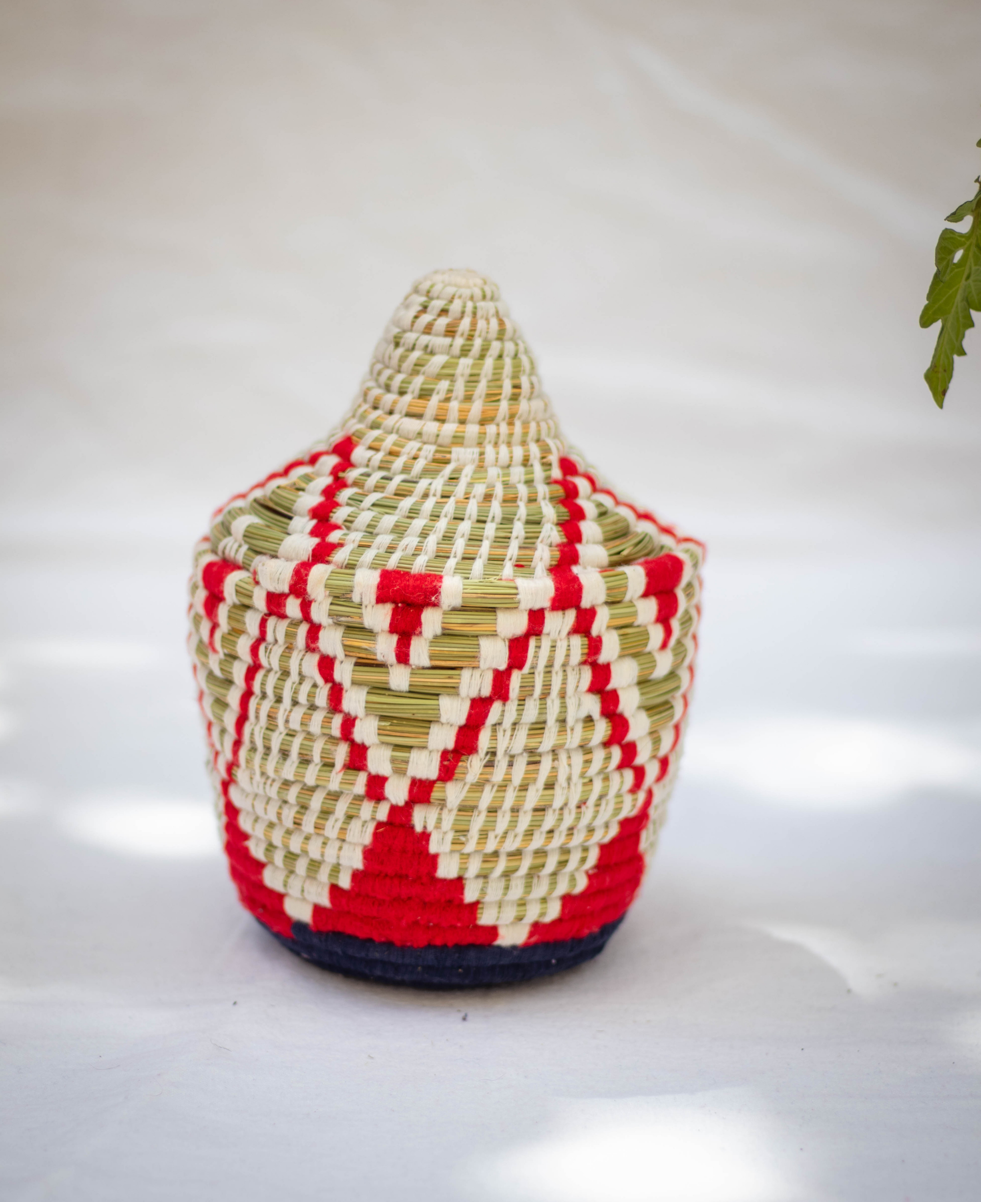 Hand-Woven Moroccan Wool Pot - 032