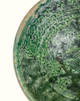 Moroccan bowl", "Tamegroute", "green glazed", "handmade", and "fruit bowl