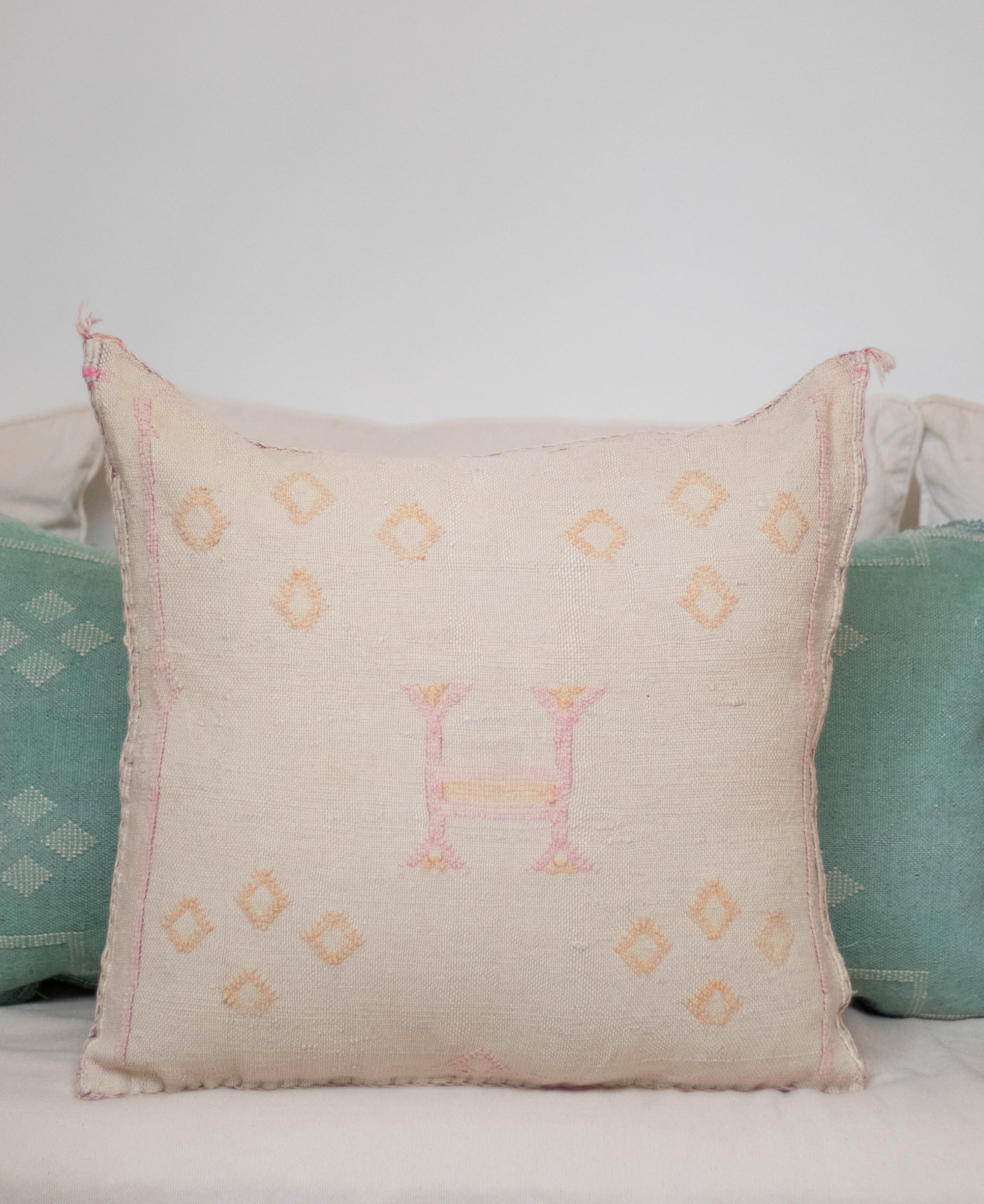 Handmade Moroccan Cactus Silk Cushion Cover - 24