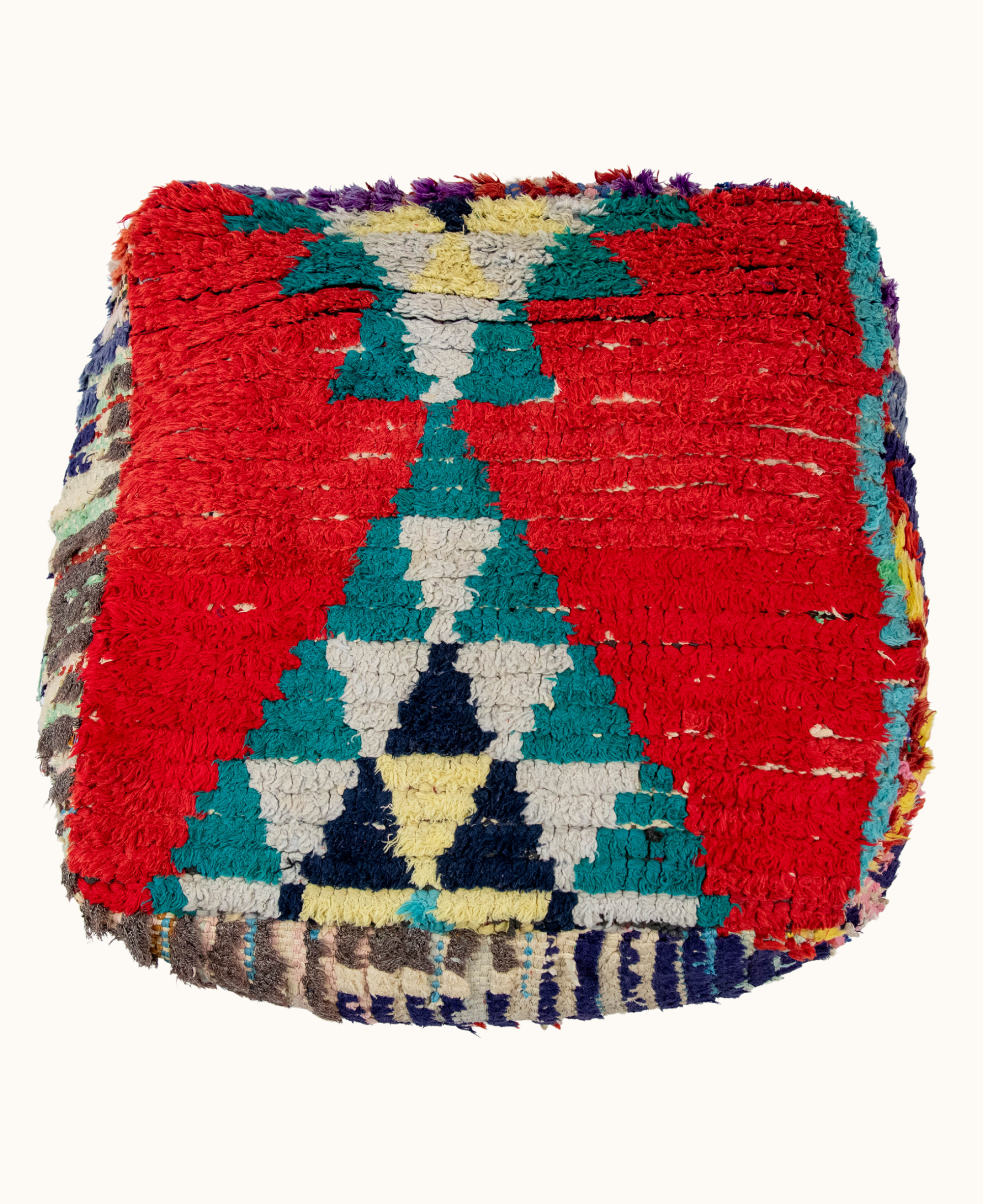 Handmade Moroccan Vintage Floor Cushion Pouf - 07