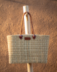 Handwoven Moroccan Reed Basket