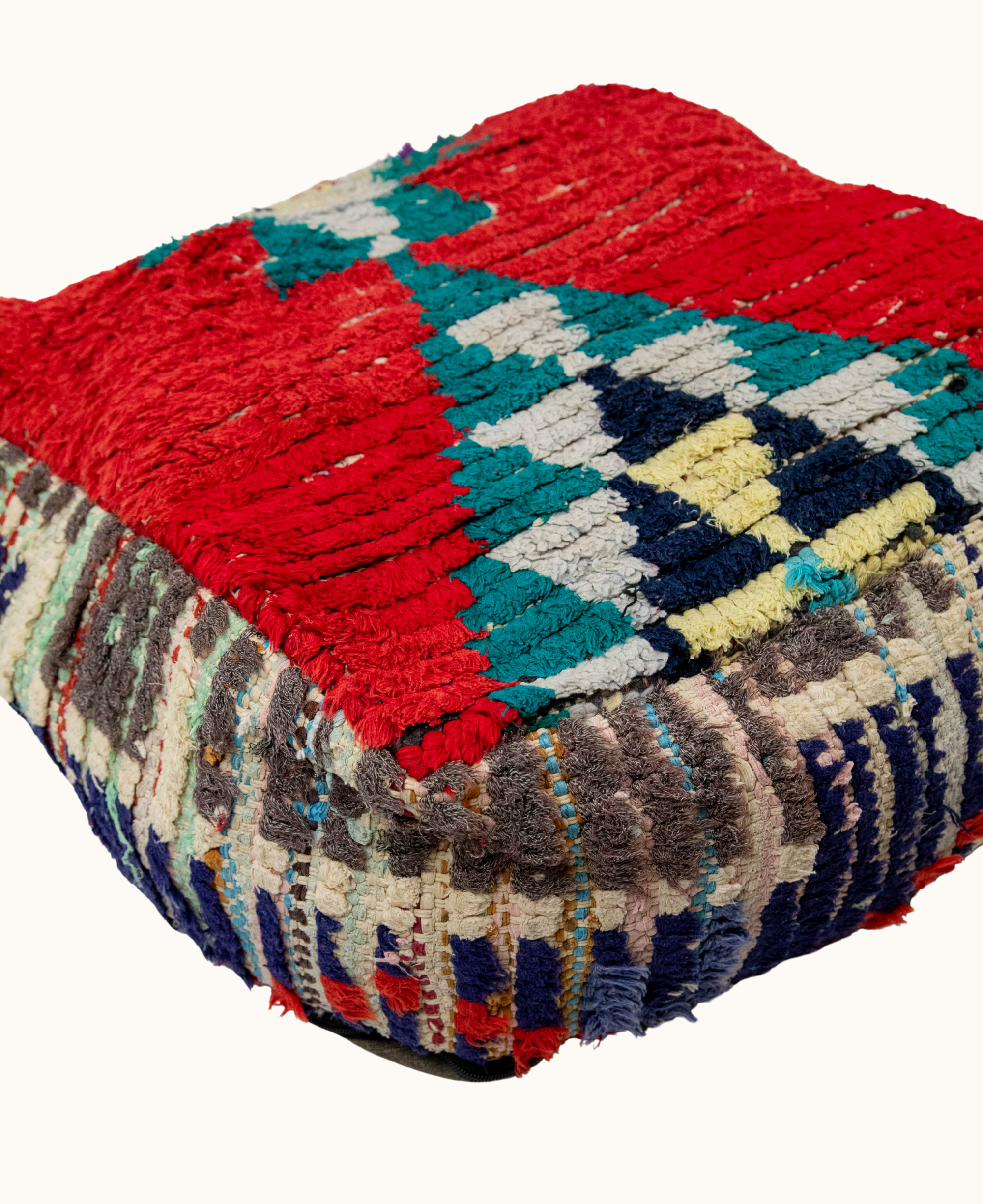 Handmade Moroccan Vintage Floor Cushion Pouf - 07