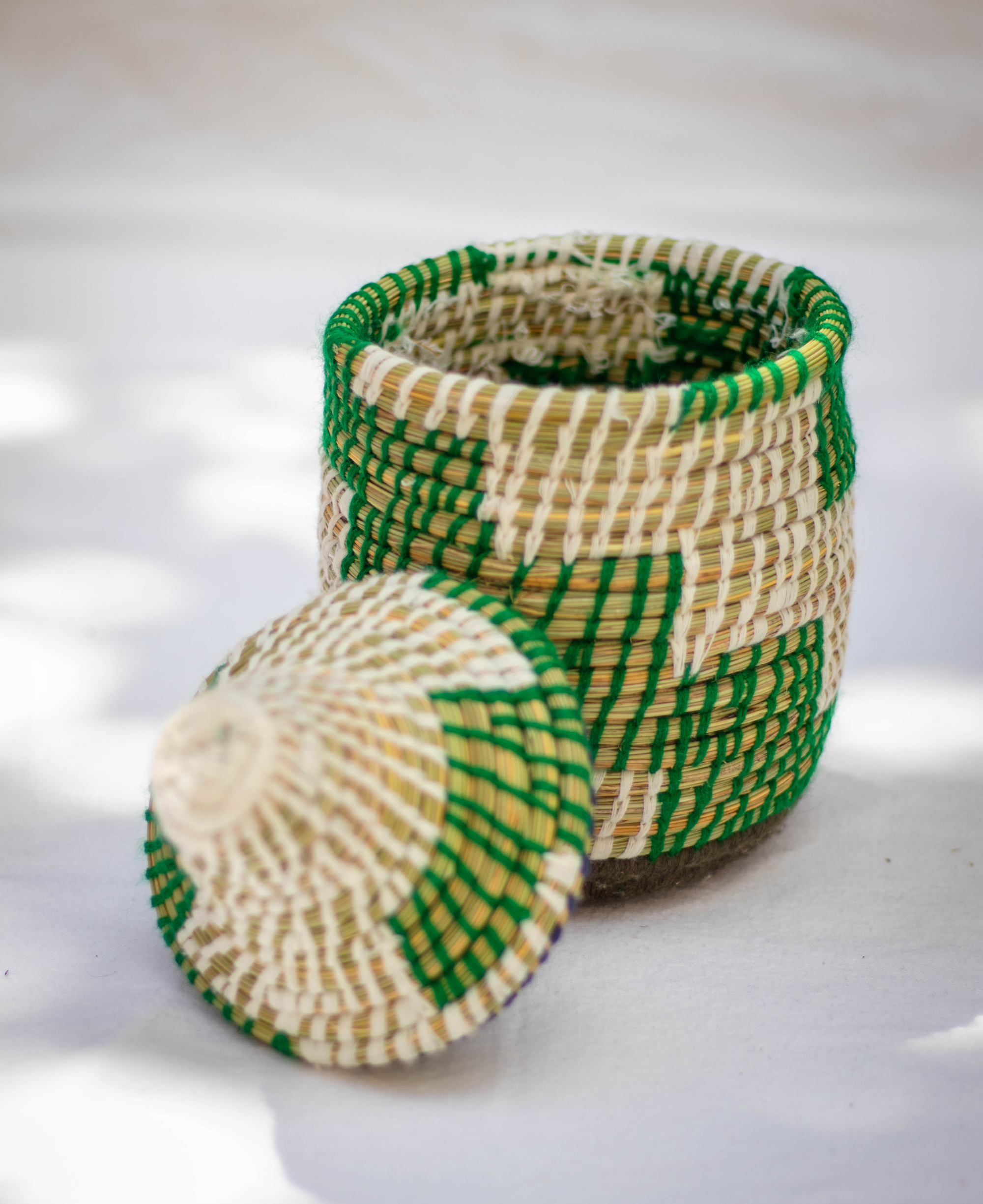 Hand-Woven Moroccan Wool Pot - 033