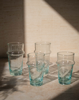 Recycled Moroccan Clear Tumbler Glass, Set of 6