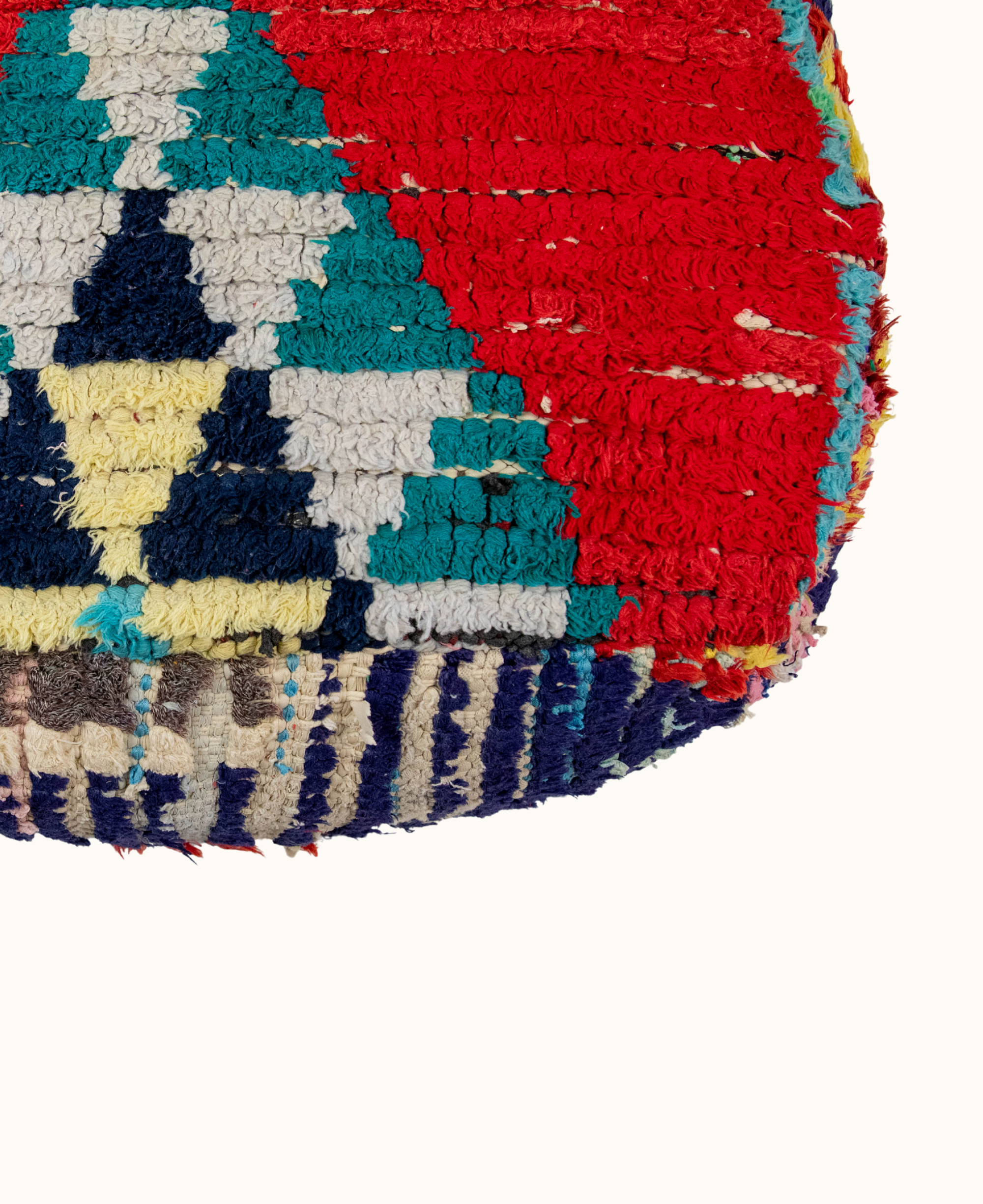 Handmade Moroccan Vintage Floor Cushion Pouf - 07