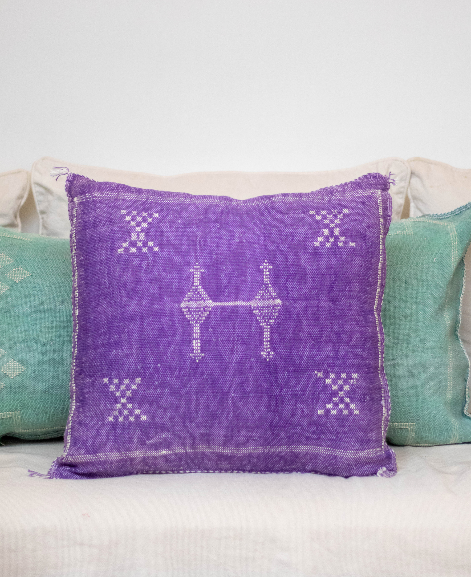 Handmade Moroccan Cactus Silk Cushion Cover 07