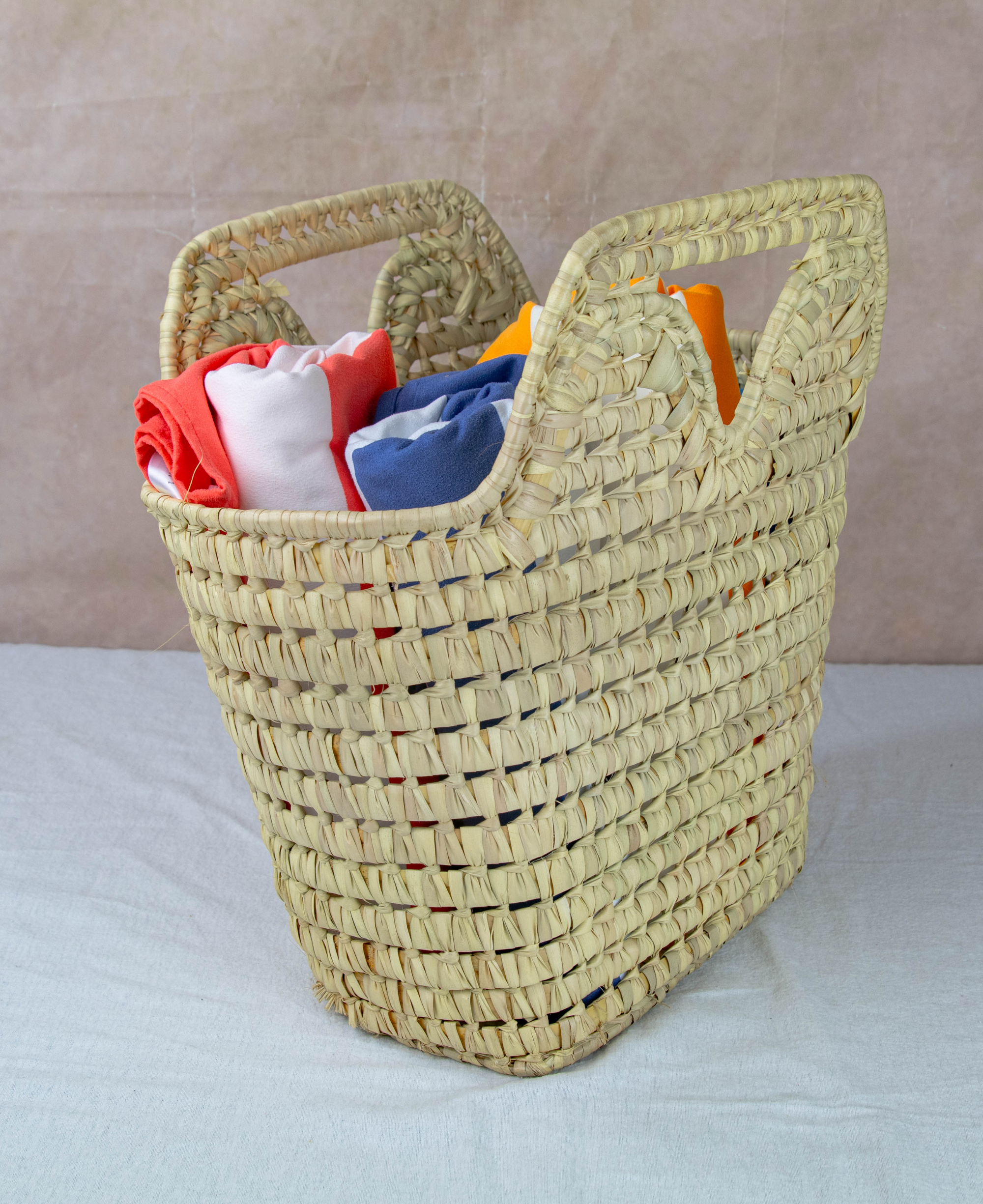 Handwoven Straw Beach Baskets