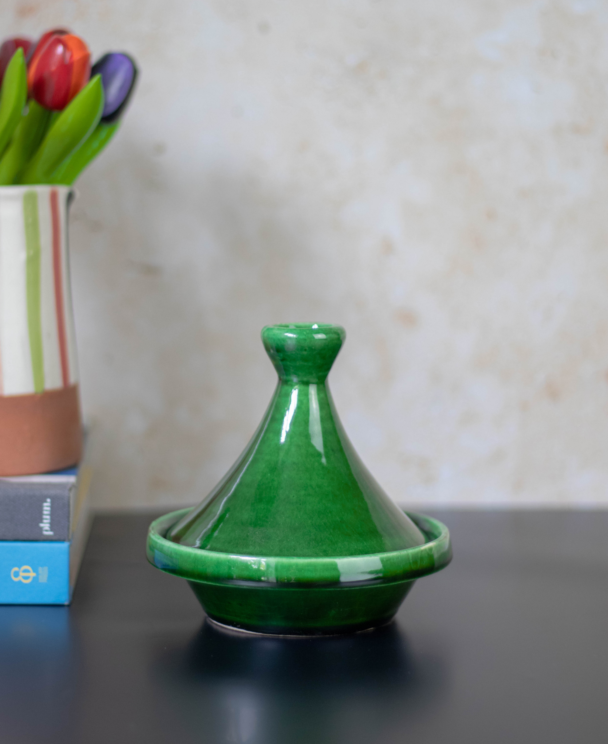 Tazekka Green Moroccan Ceramic Mini Serving Tagine