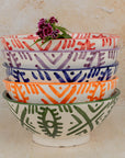 Handmade Moroccan Berber Eye Pedestal Bowl - Purple