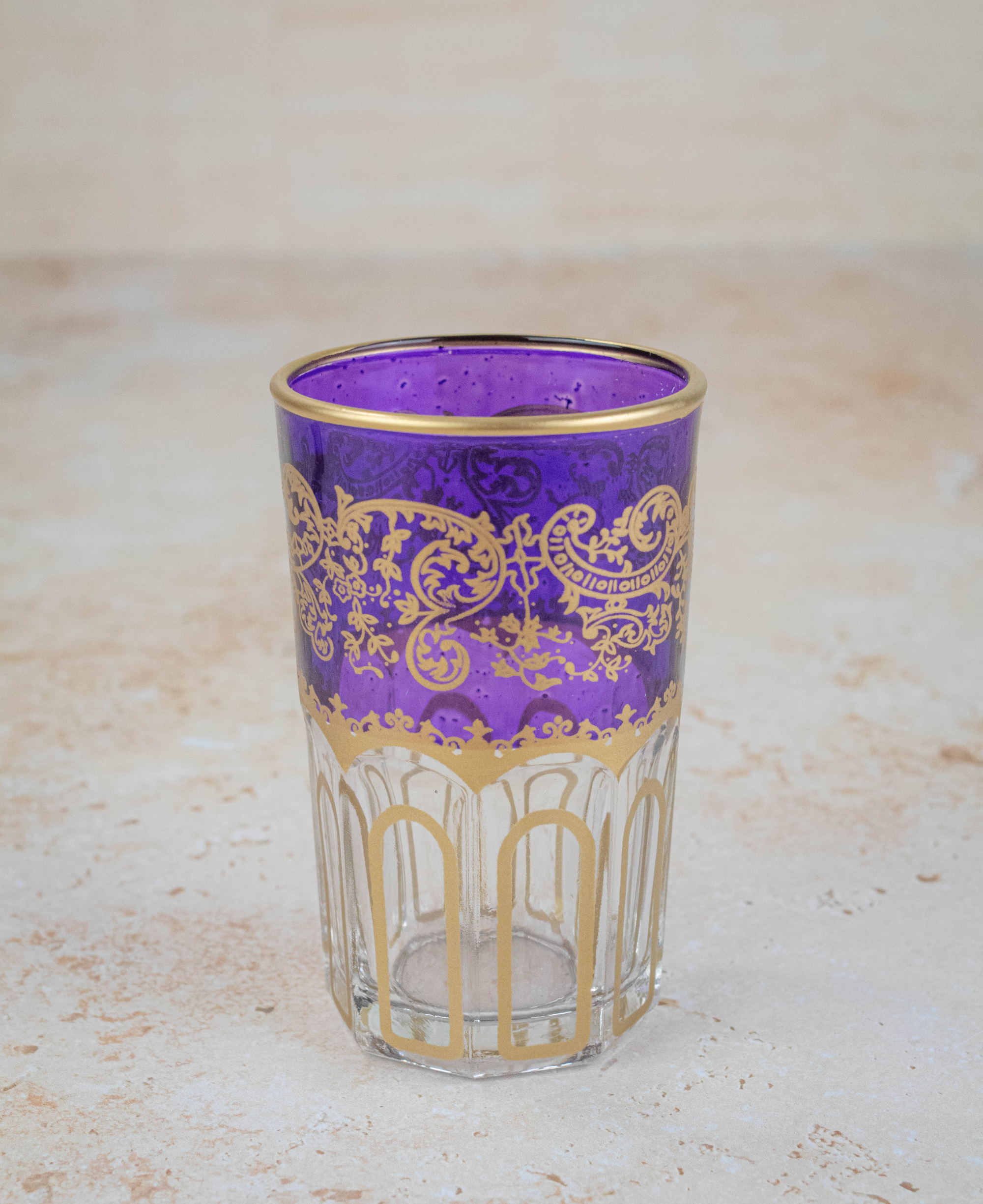 Set of 6 Moroccan Multicoloured Tea Glasses – Perfect for Entertaining