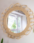 Country Coastal Round Rope Mirror Hampton Nautical Design