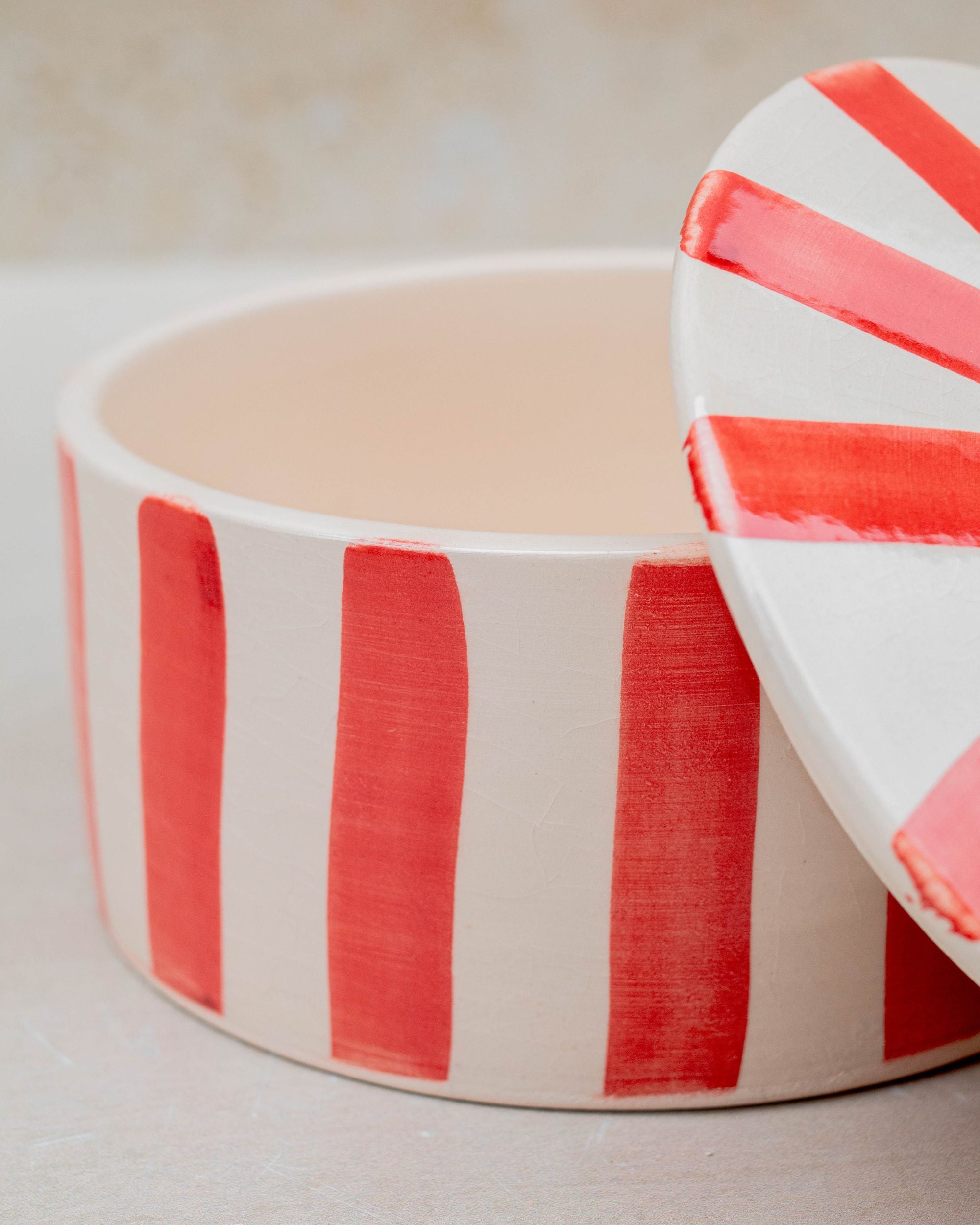 Moroccan Striped Lidded Pot