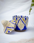 Hand-Woven Moroccan Wool Pot - 034