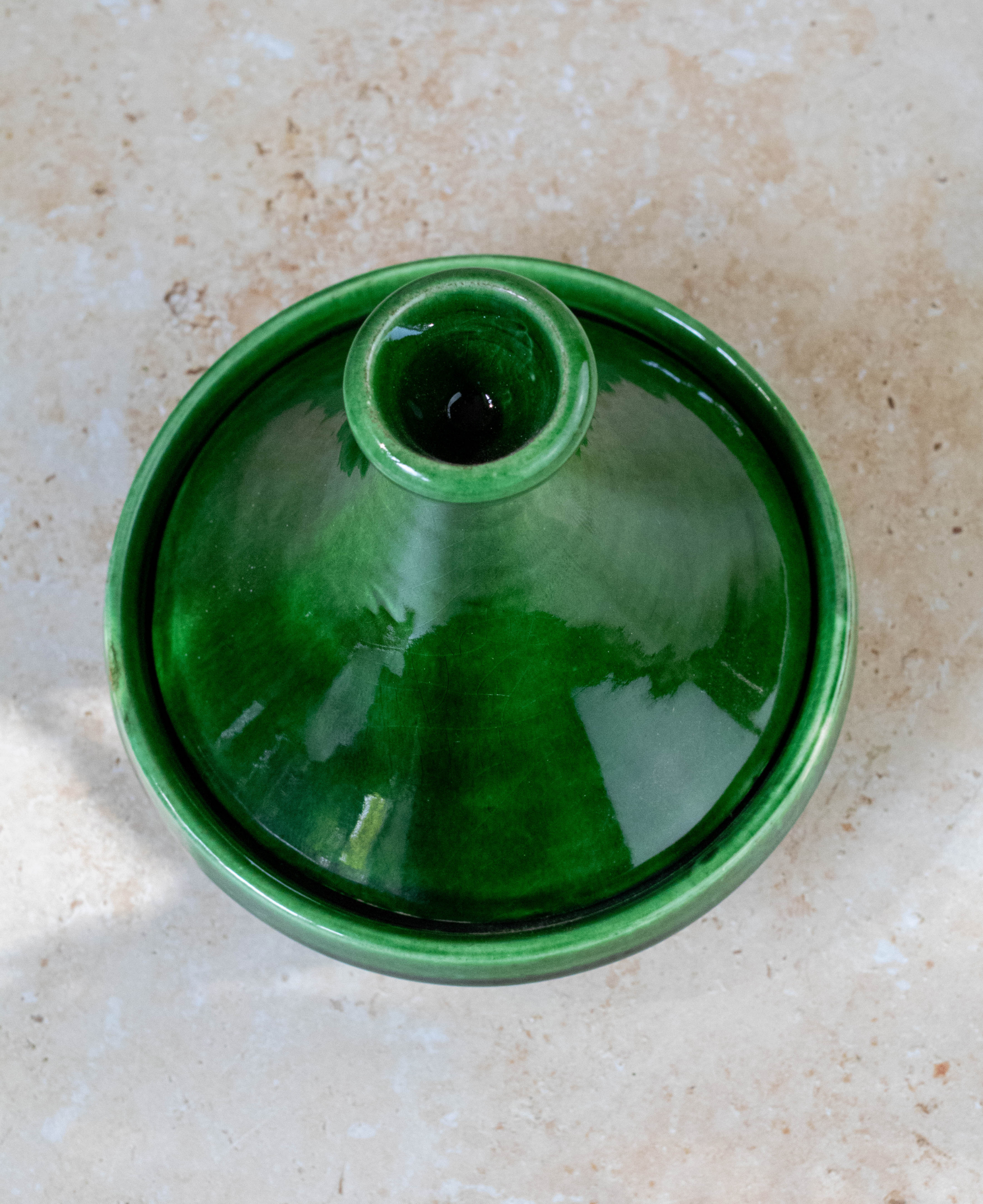 Tazekka Green Moroccan Ceramic Mini Serving Tagine