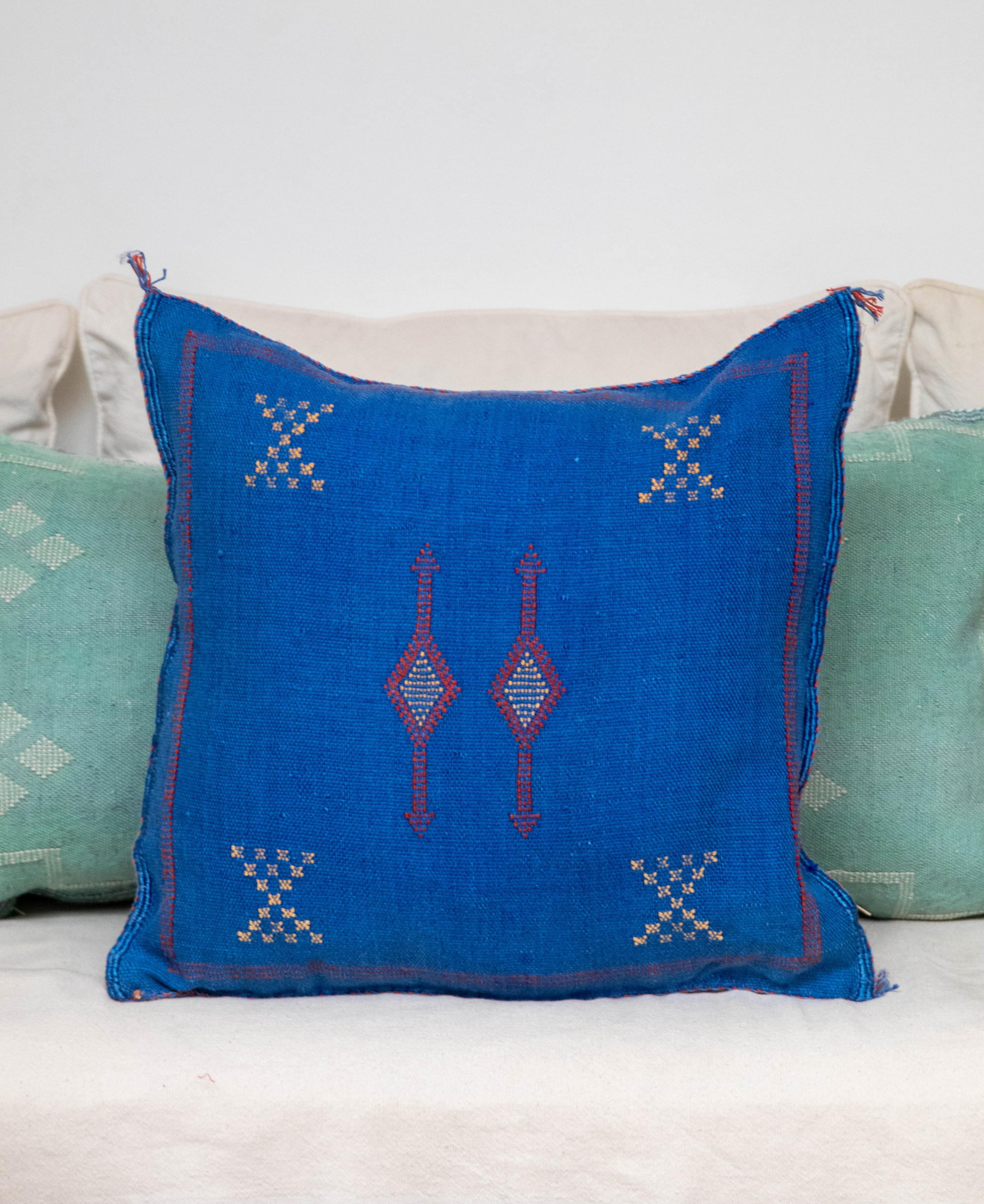 Handmade Moroccan Cactus Silk Cushion Cover - 27