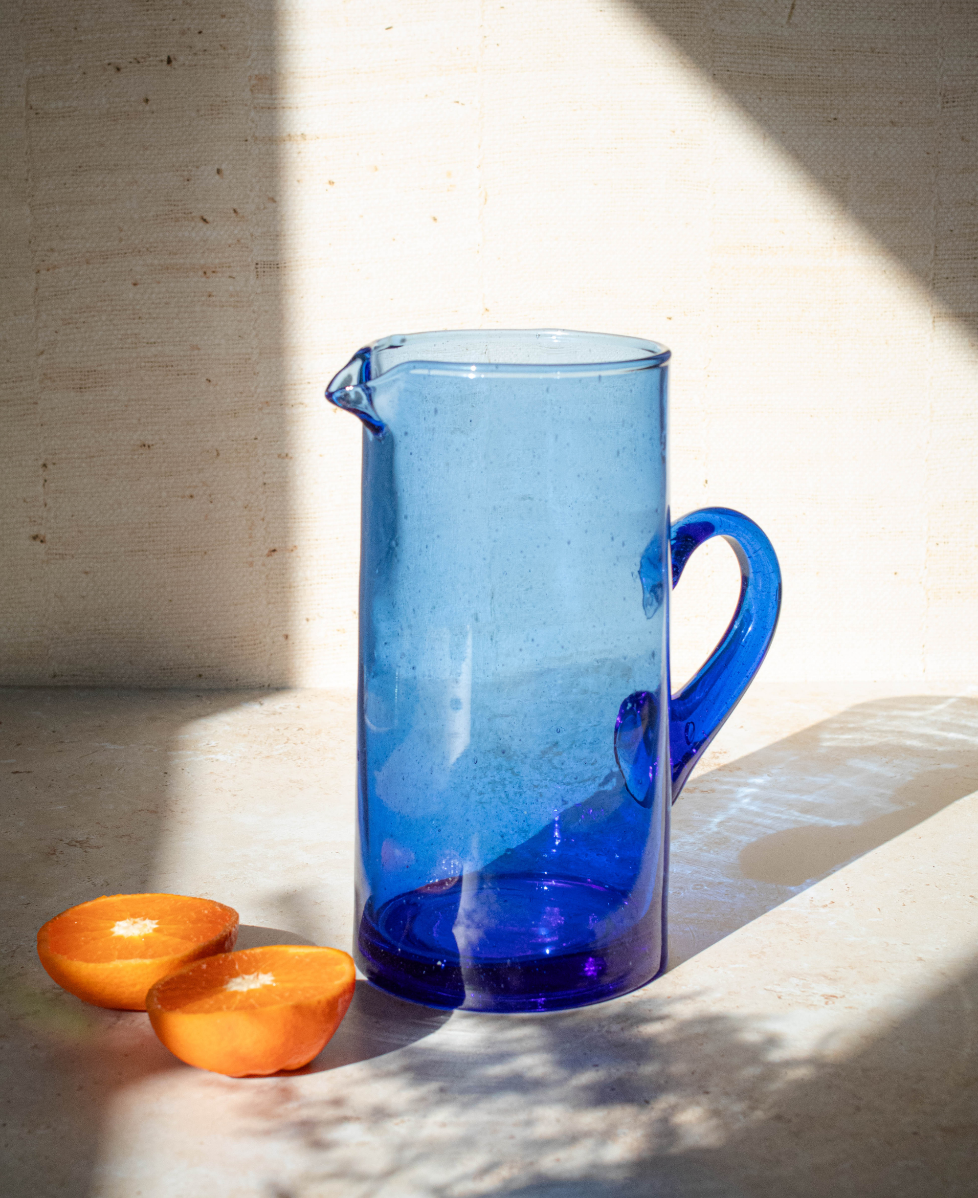 Recycled Moroccan Glass Beldi Water Jug