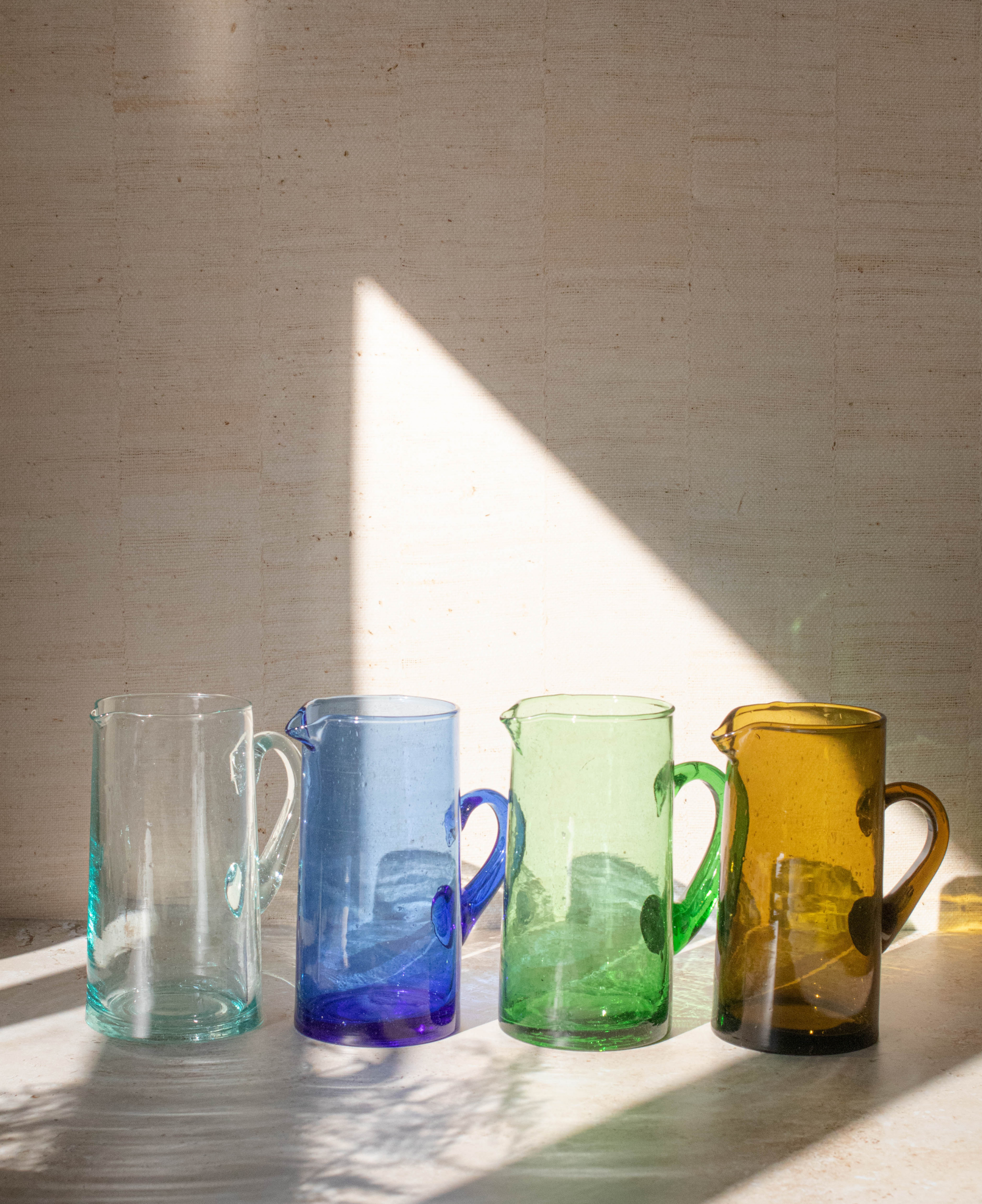 Recycled Moroccan Glass Beldi Water Jug