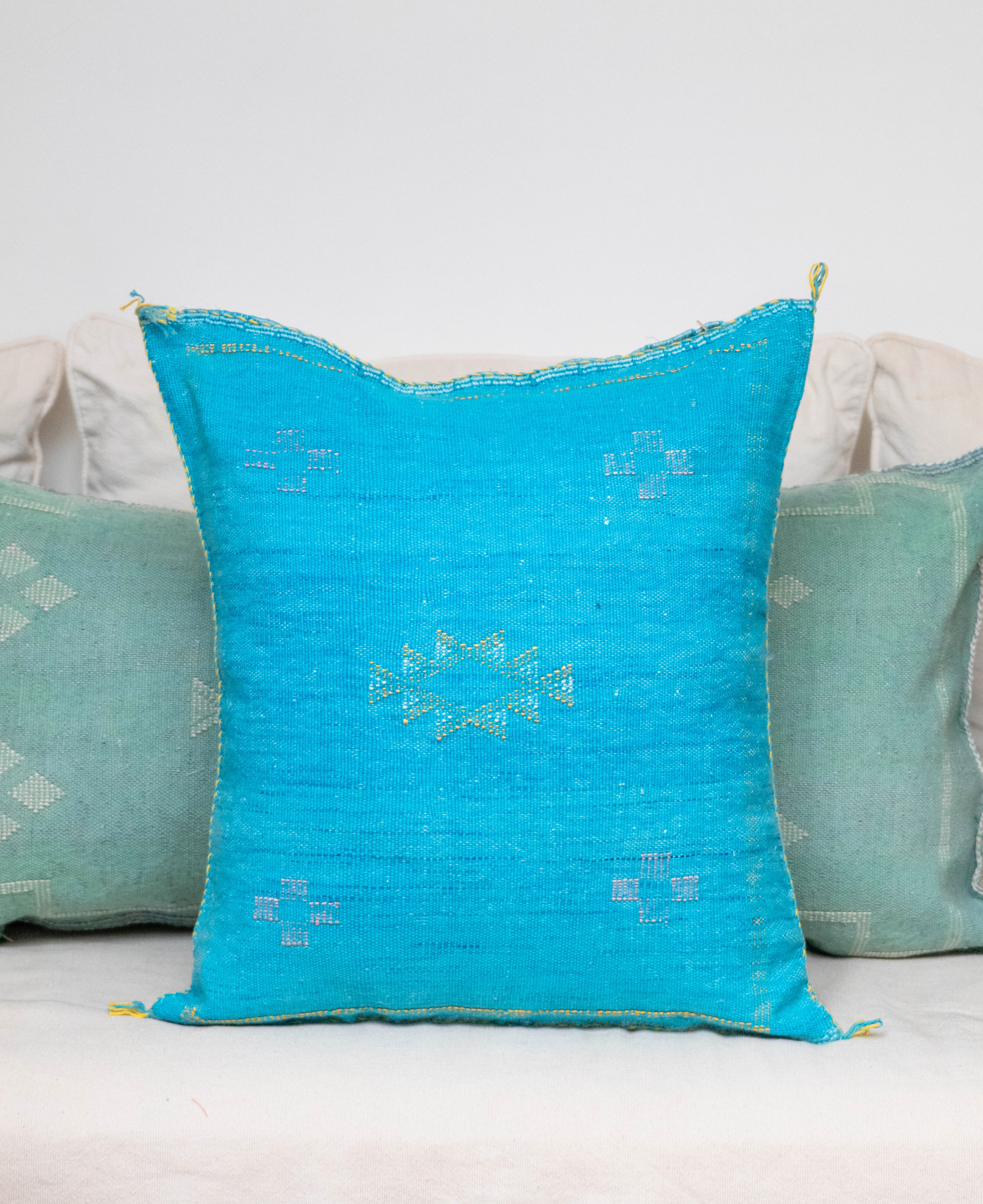 Handmade Moroccan Cactus Silk Cushion Cover 01